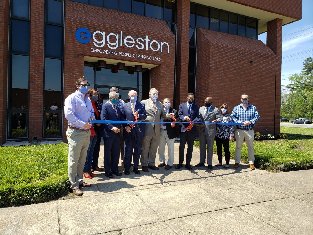 Ribbon cutting at Eggleston's Brain Injury and Veteran programs